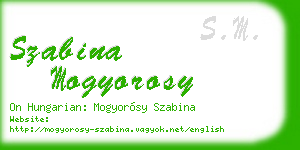szabina mogyorosy business card