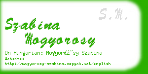 szabina mogyorosy business card